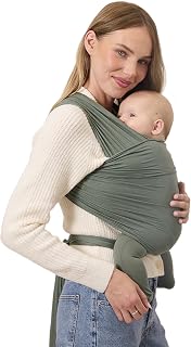 Solly Baby Wrap, Newborn to Toddler Baby Carrier (8-25 Lbs), Basil | Lightweight &amp; Hands-Free Infant Sling Wrap, Breathable &amp; Buttery Soft, Baby Wearing &amp; Postpartum Essential, New Mom Gift