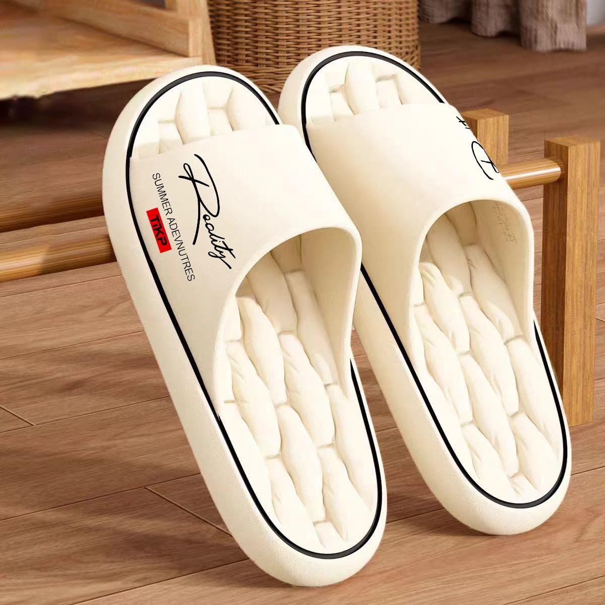 Unisex Cloud Slippers for Women Men, Thick Cushioned Shower Sandals Non-Slip Qui