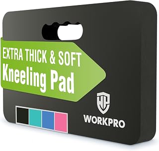 WORKPRO Extra Thick Kneeling Pad: 17.5x11x1.4 in NBR Foam Kneeler, Black | Soft NBR Foam Cushioning for Knee, Large Foam Kneeler Mat, For Gardening, Bathing Baby, Exercise, Workout Supplies