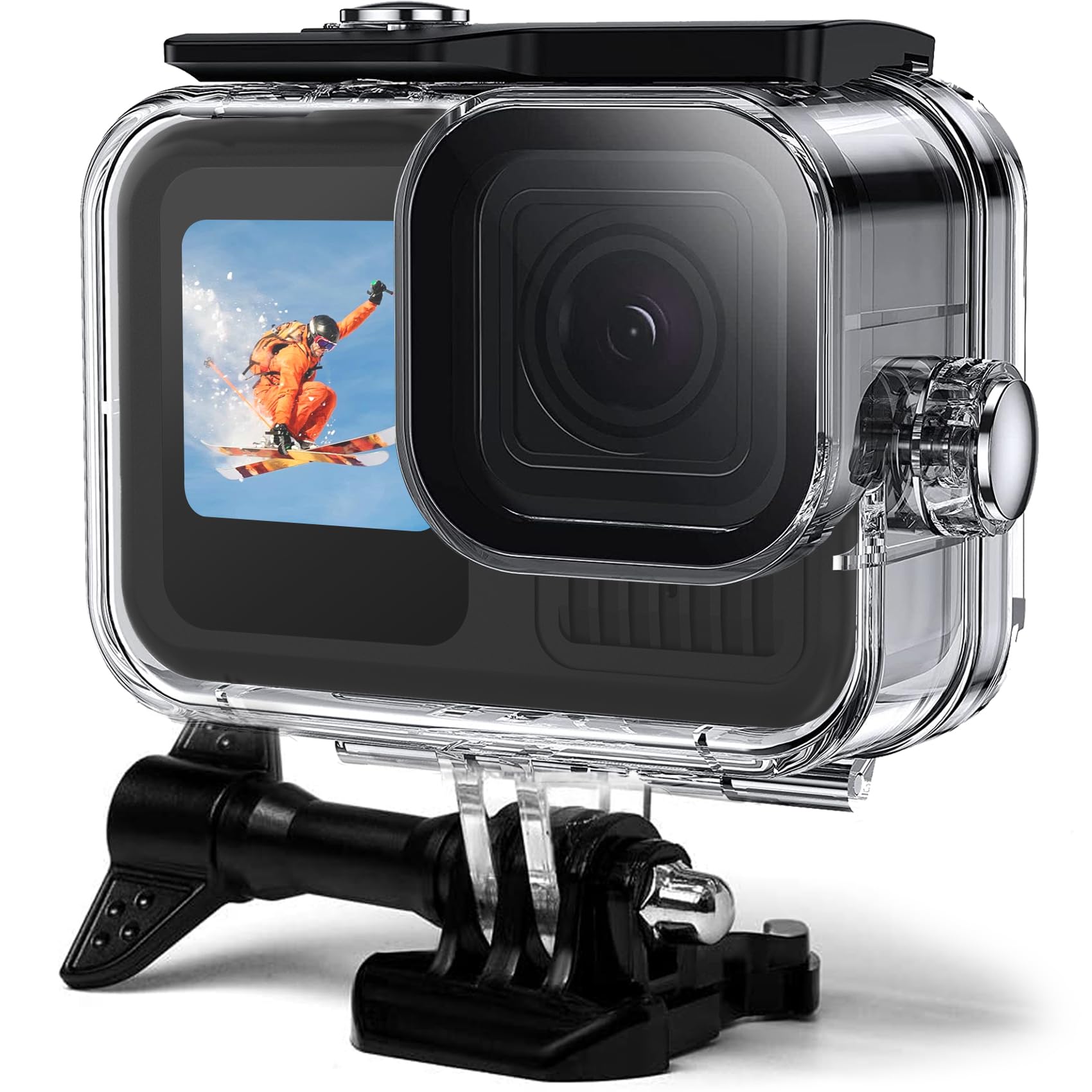OKFUN Waterproof Housing Case for Go Pro Hero 13/12/11/10/9 Black | 60M/196FT Pr