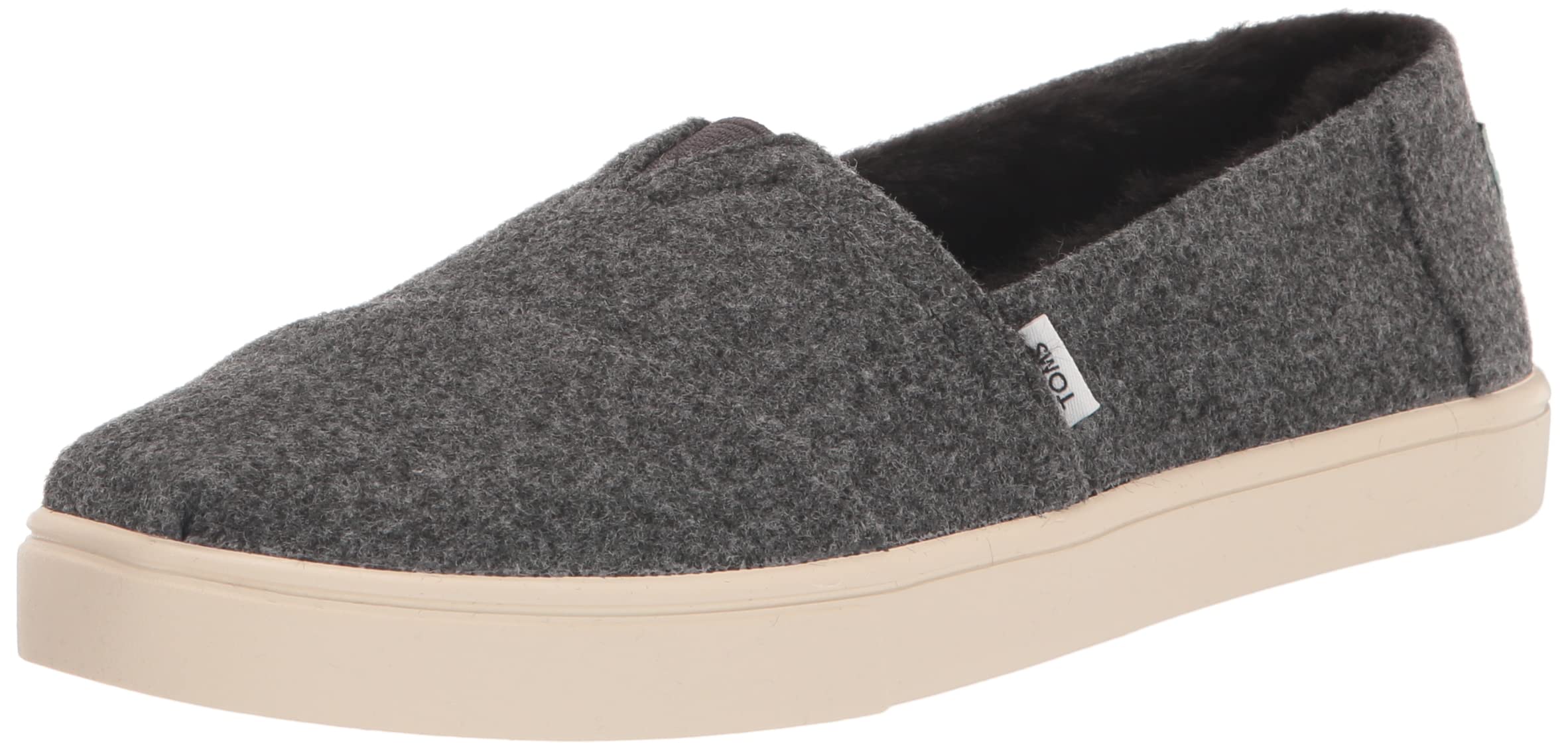 TOMS Women_Sneaker_Shade Two Tone Felt/Faux Shearling, Women's Sneakers