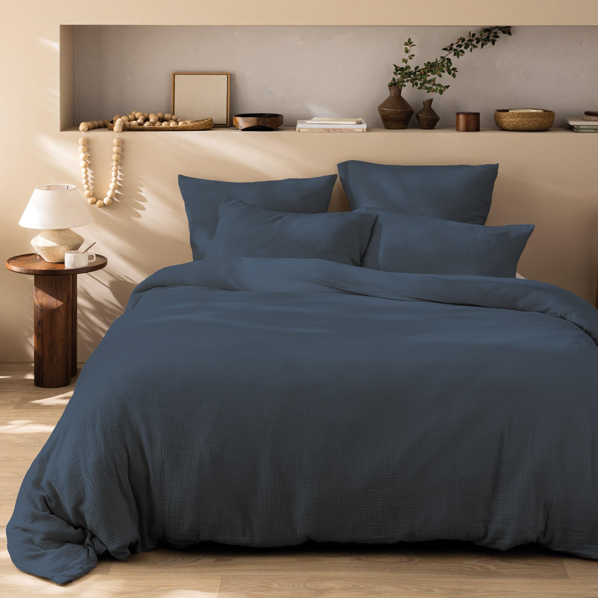 MATT & ROSE Plain Cotton Gauze Double Bed Linen 260 x 240 cm | 100% Premium Cott