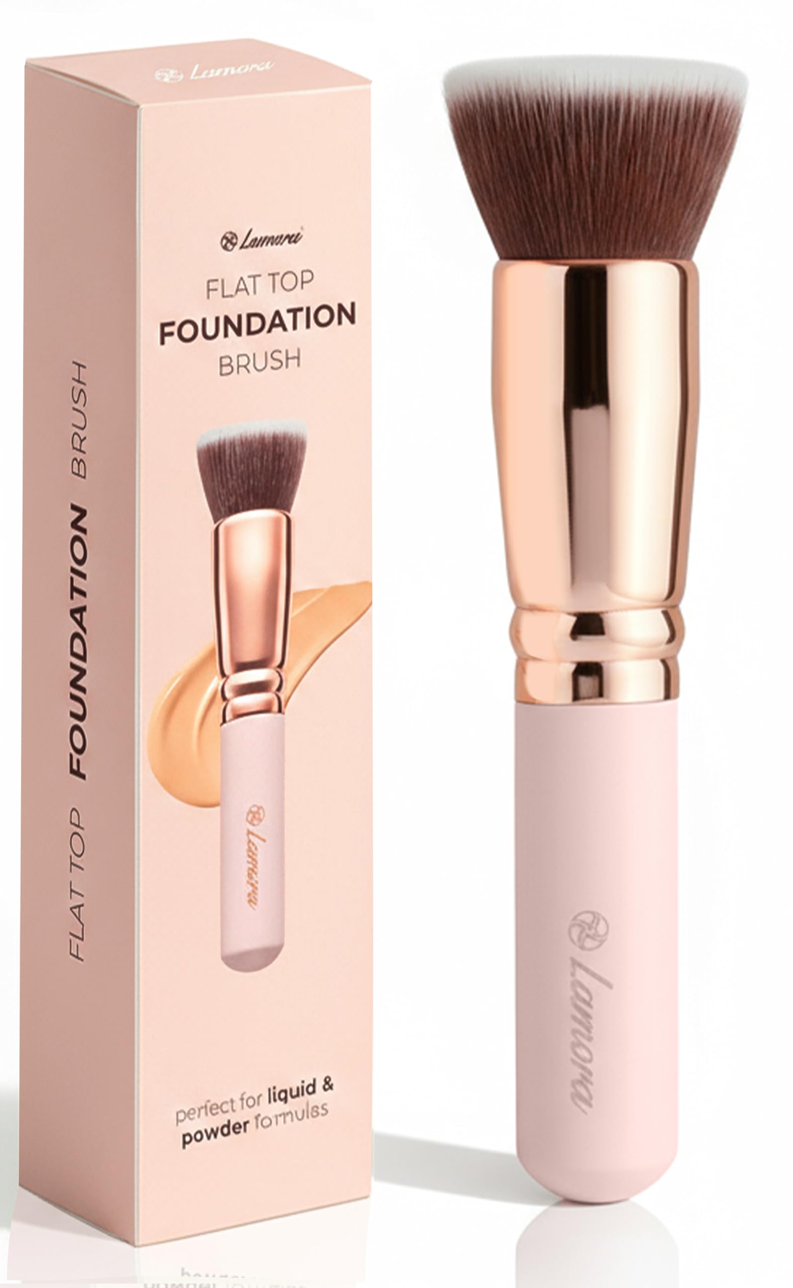 Make Up Brush Foundation Kabuki Flat Top, Perfect For Blending Liquid Cream | or