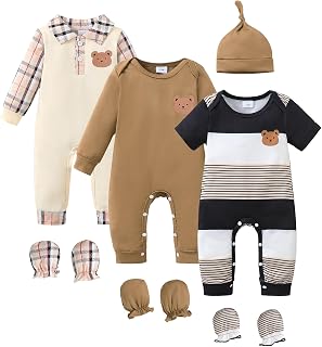NZRVAWS Preemie Baby Boy 洋服 新生児 必需品 衣装 ロンパース 10個