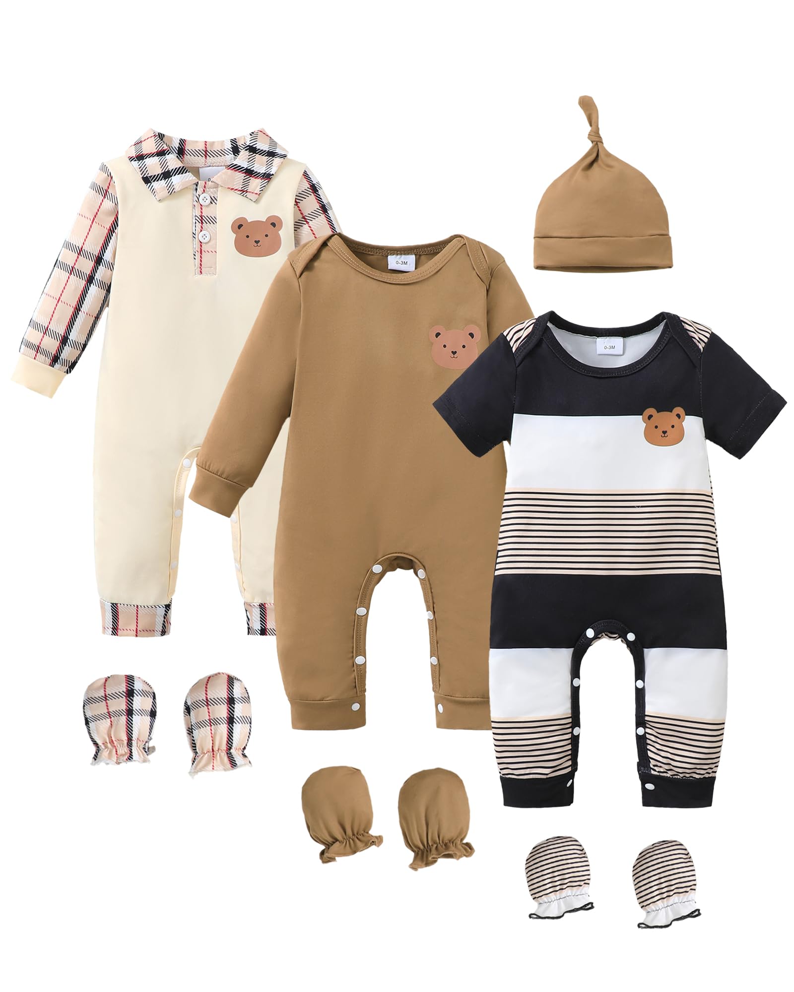 NZRVAWS Preemie Baby Boy 洋服 新生児 必需品 衣装 ロンパース 10個