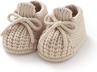 DovFanny Baby Booties Newborn Baby First Shoes | Cozy Warm Knit Soft Booties for Toddler Infant Boy Girl