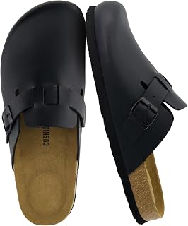 CUSHIONAIRE Men's Cork Haze Footbed Clog with +Comfort