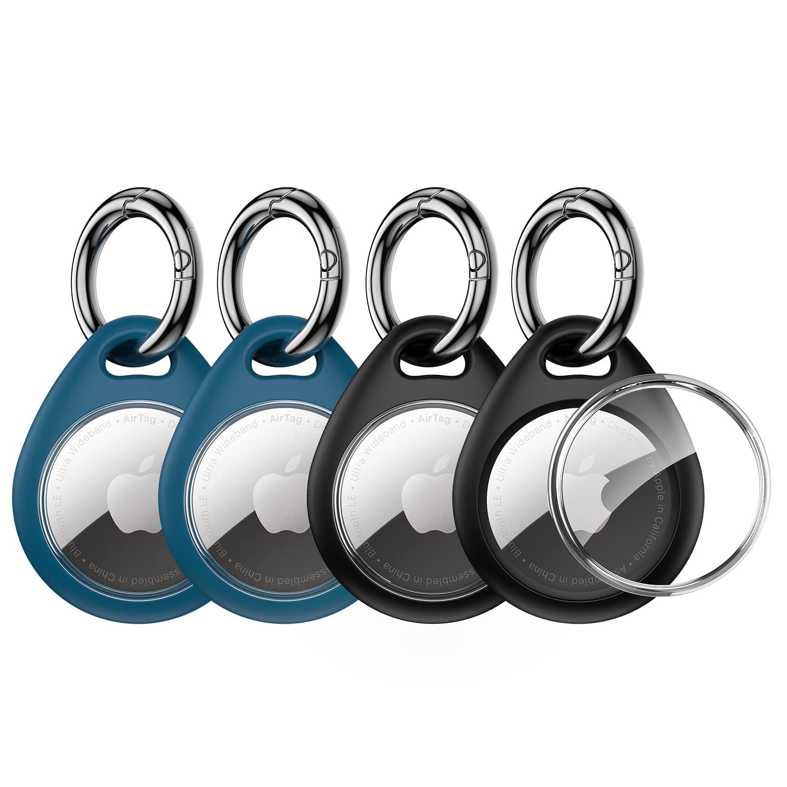 UNBREAKcable AirTag Holder for Apple - 4 Pack Air Tag Case with Keychain | Secur