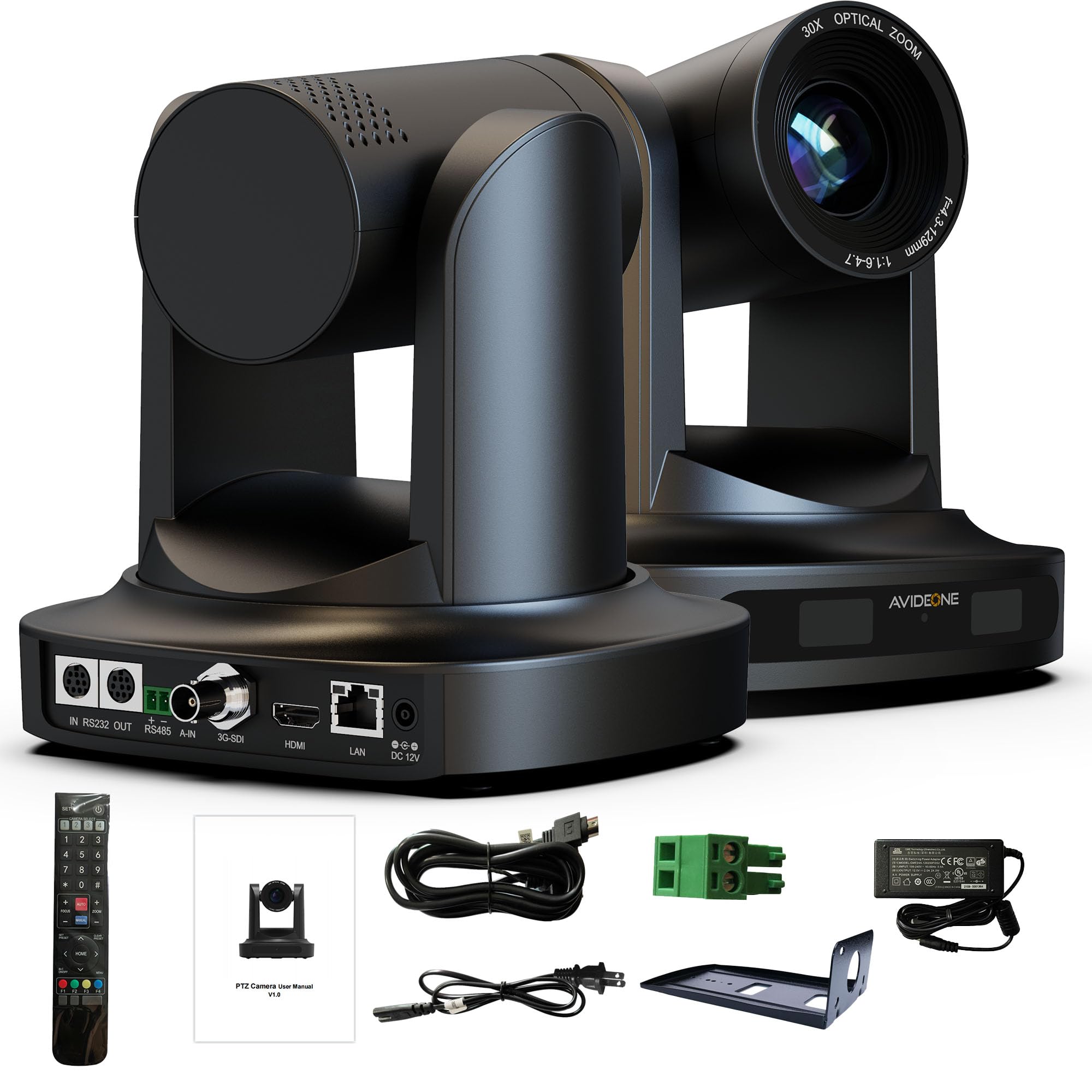 AVIDEONE Conference Room PTZ Camera SYatem with 30X Optical Zoom 1080P 60fps HDM