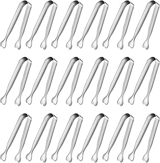 Mini Serving Tongs, Anytrp 18-Packs Stainless Steel Sugar Tongs, 4.3inch Ice Tongs Kitchen Appetizers Tongs for Coffee Bar, Tea Party, Desserts Party, Sugar and Ice Bucket