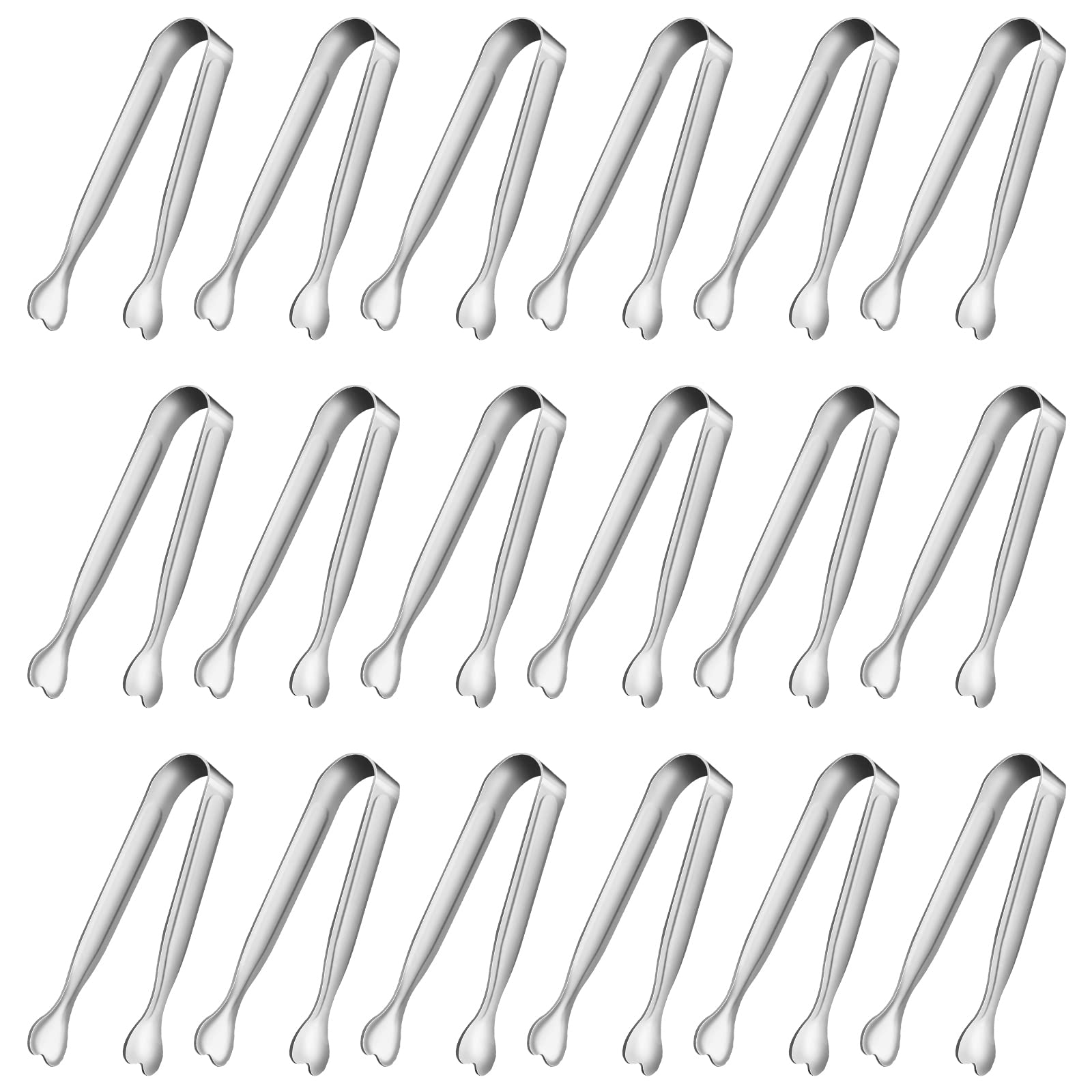Mini Serving Tongs, Anytrp 18-Packs Stainless Steel Sugar Tongs, 4.3inch Ice Ton