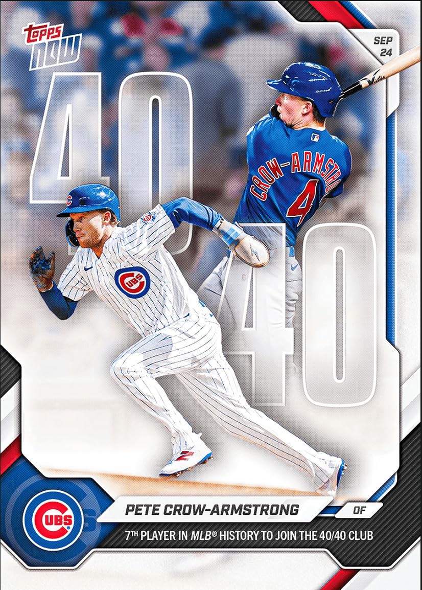 2026 Topps Now Pete Crow-Armstrong #712 7th Player in MLB History to Join 40/40 