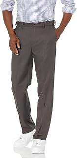 Amazon Essentials Men's Classic Fit Suit Pants with Elastic Waist and No Flats