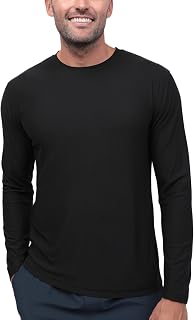 INTO THE AM Men's Performance Dri-Fit Long Sleeve Athletic Gym Shirt for Men S-3XL - Moisture Wicking Workout & Running Tee
