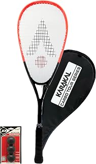 Karakal Carbo Tour Black Squash Racket with Cover - Squash Ball Option