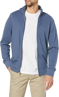 Amazon Essentials Men's Lightweight French Terry Zip-Up Mock Neck Sweatshirt