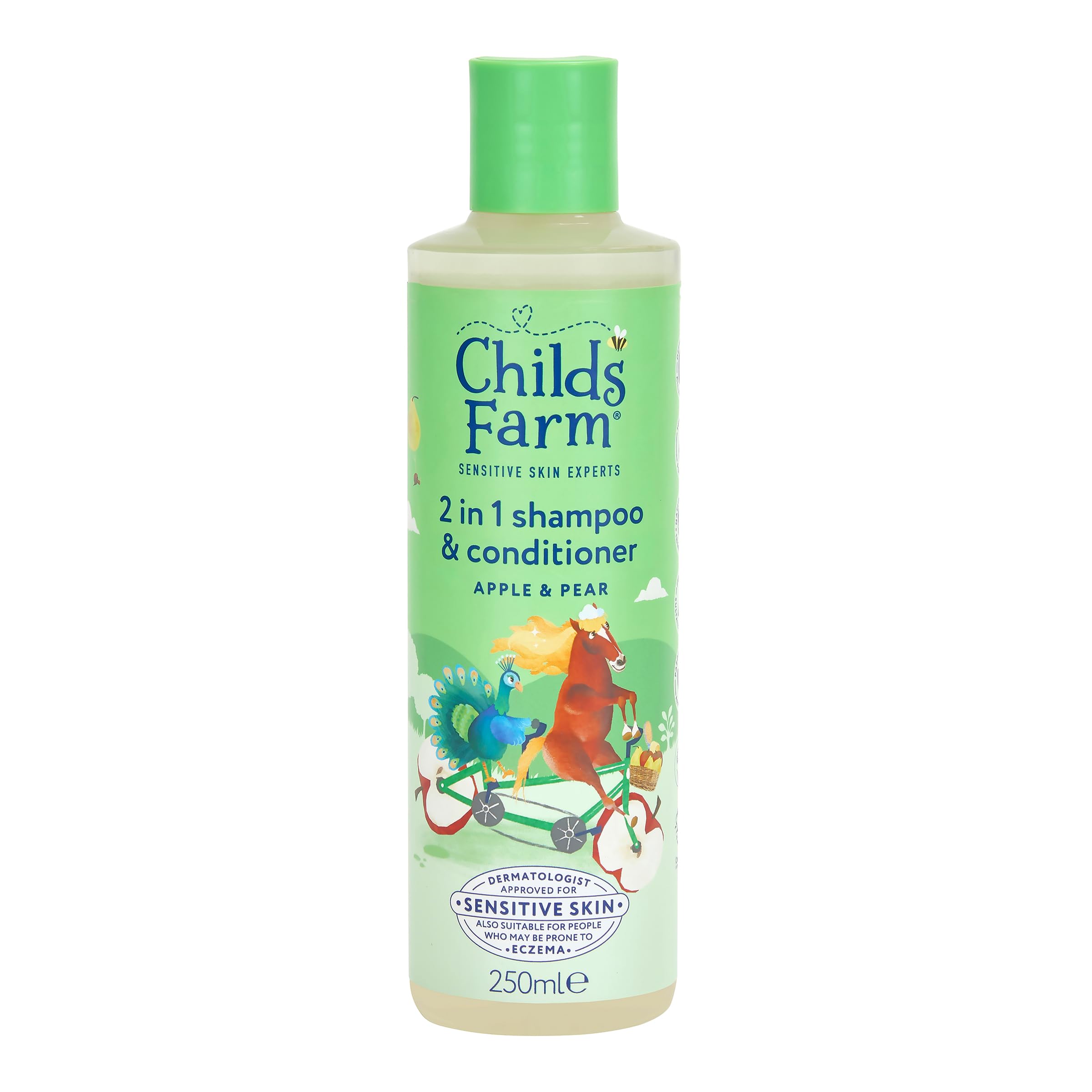 Childs Farm 2 in 1 Hair Shampoo and Conditioner, Gentle Tear Free, Apple and Pea