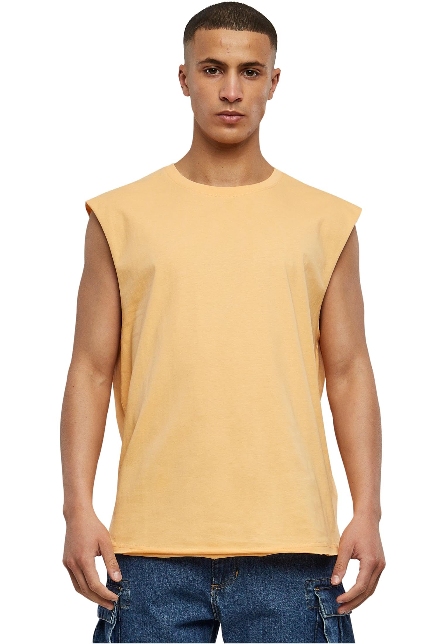 Urban Classics Open Edge Sleeveless Tee Men's T-Shirt Black Regular