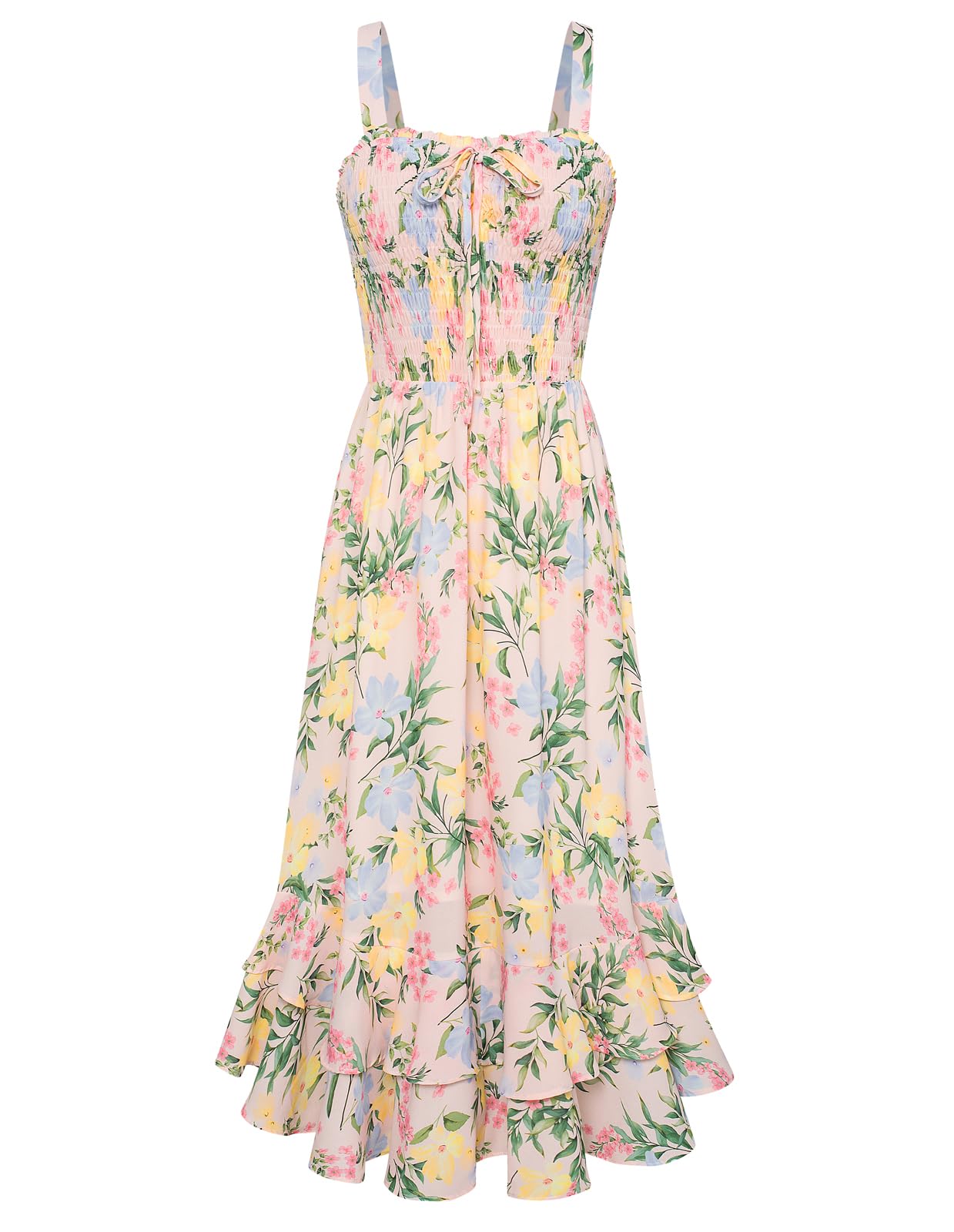 GRACE KARIN Floral Spaghetti Strap Casual Women's Summer Beach Dress