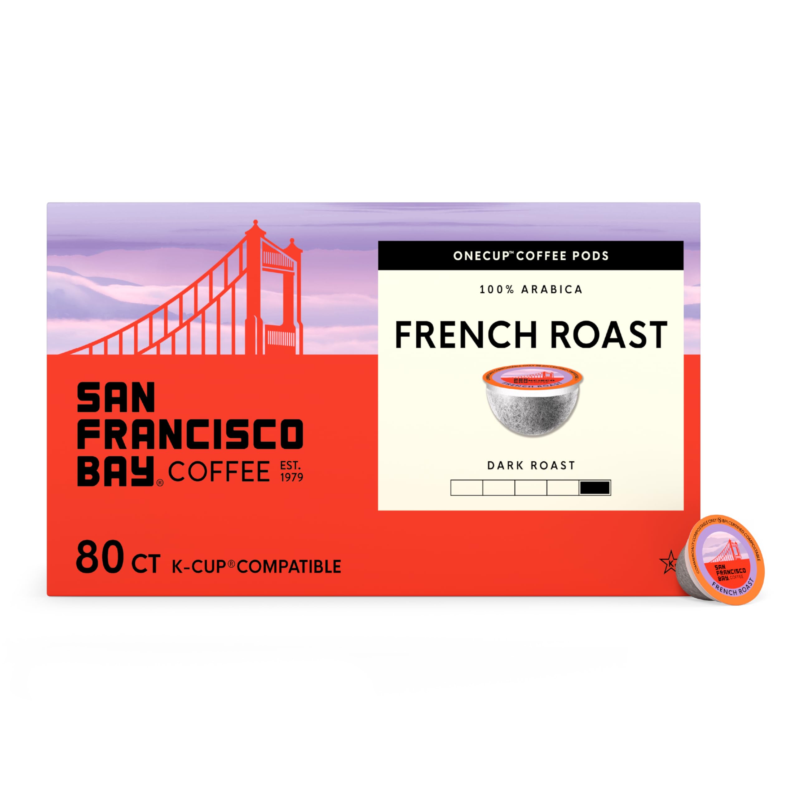 San Francisco Bay French Roast K-Cup Compatible Coffee Pods, 80 ct | Commerciall