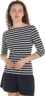 Tommy Hilfiger New Cody Women's Long Sleeve Slim Boat Neck T-Shirt