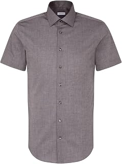 Seidensticker men's business shirt - shaped fit - non-iron - Kent collar - long sleeve - 100% cotton