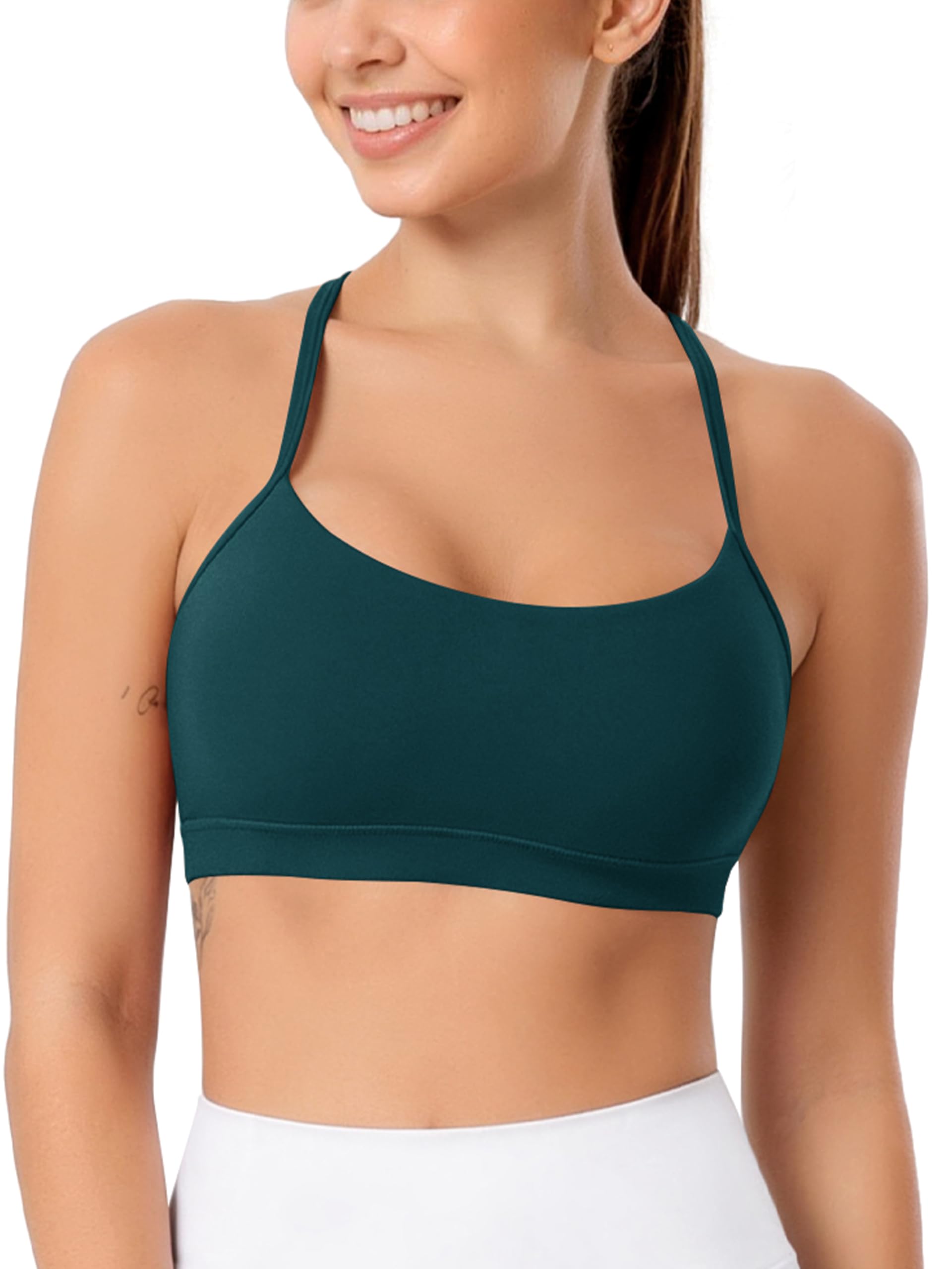 ODODOS Cloud Feeling Y Racerback Reggiseno sportivo da donna senza ferretto imbo