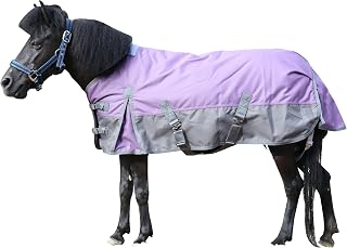Gallopoff 1200D Mini/Pony Horse Blanket, 200g Waterproof Winter Turnout | 1200D Ripstop Outer, Waterproof Breathable Shell, 200g Fill, Smooth Nylon Lining, Fits Foal/Weanling/Yearling/Donkey/Mule