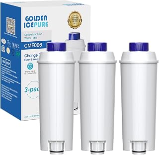 GOLDEN ICEPURE Coffee Machines Water Filter Compatible with De'Longhi DLSC002, SER3017 & 5513292811,De Longhi,ECAM, Esam, ETAM, BCO, EC-Series,3 Pack