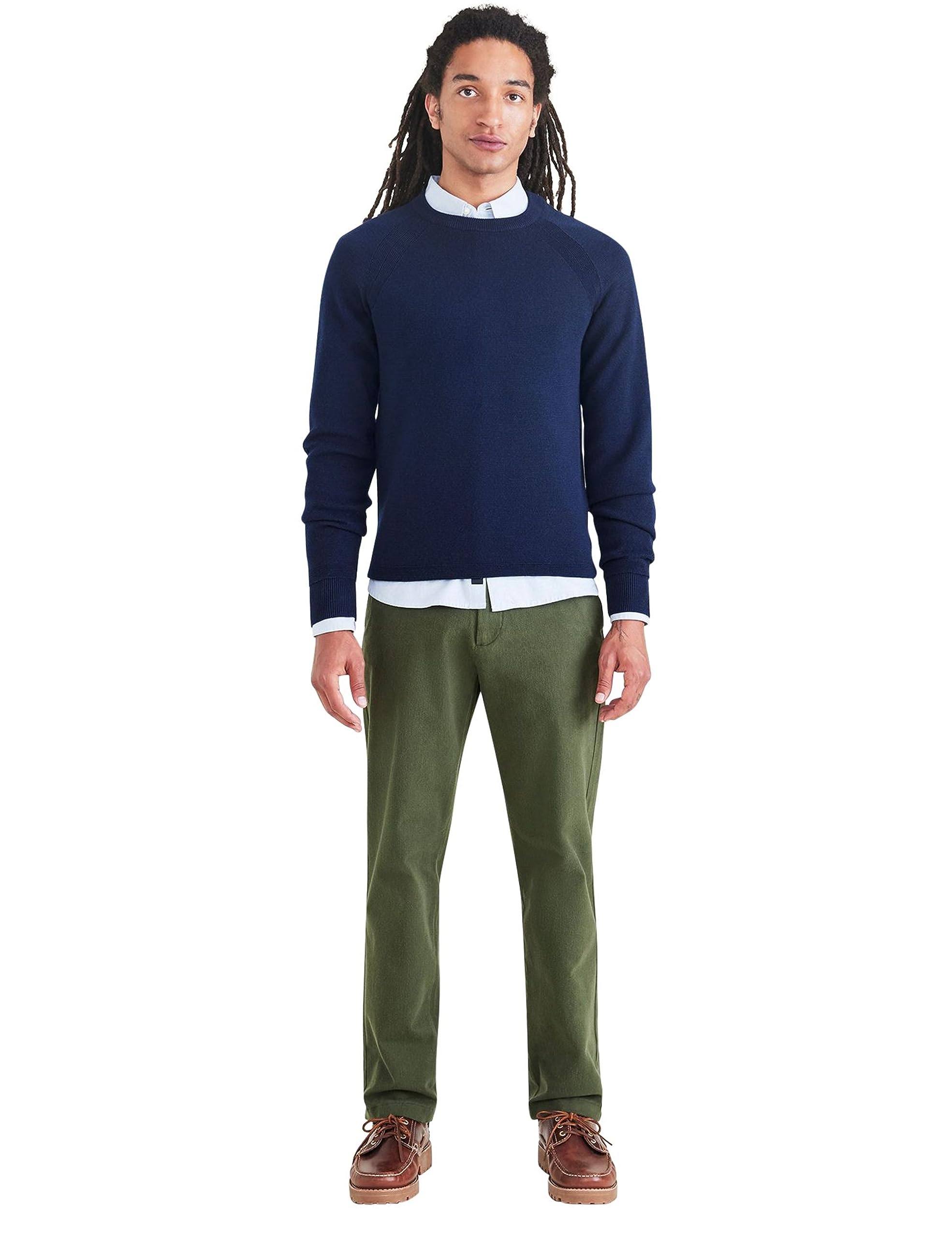 Dockers Smart 360 Flex Chino Slim - Men's Trousers, Forest Night, 32W / 32L