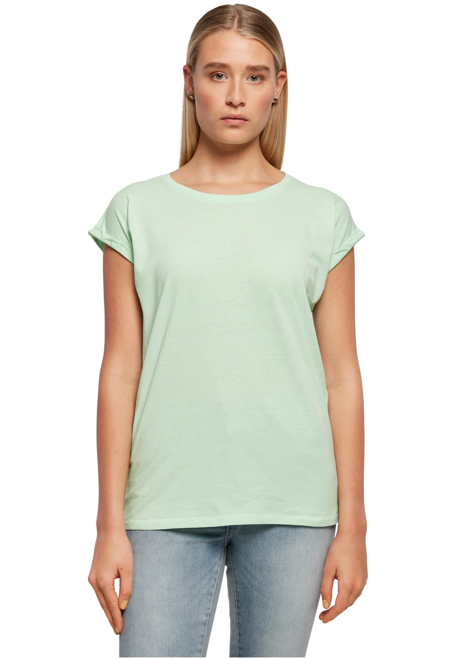 Build Your Brand Women's Ladies Extended Shoulder Tee T-Shirt