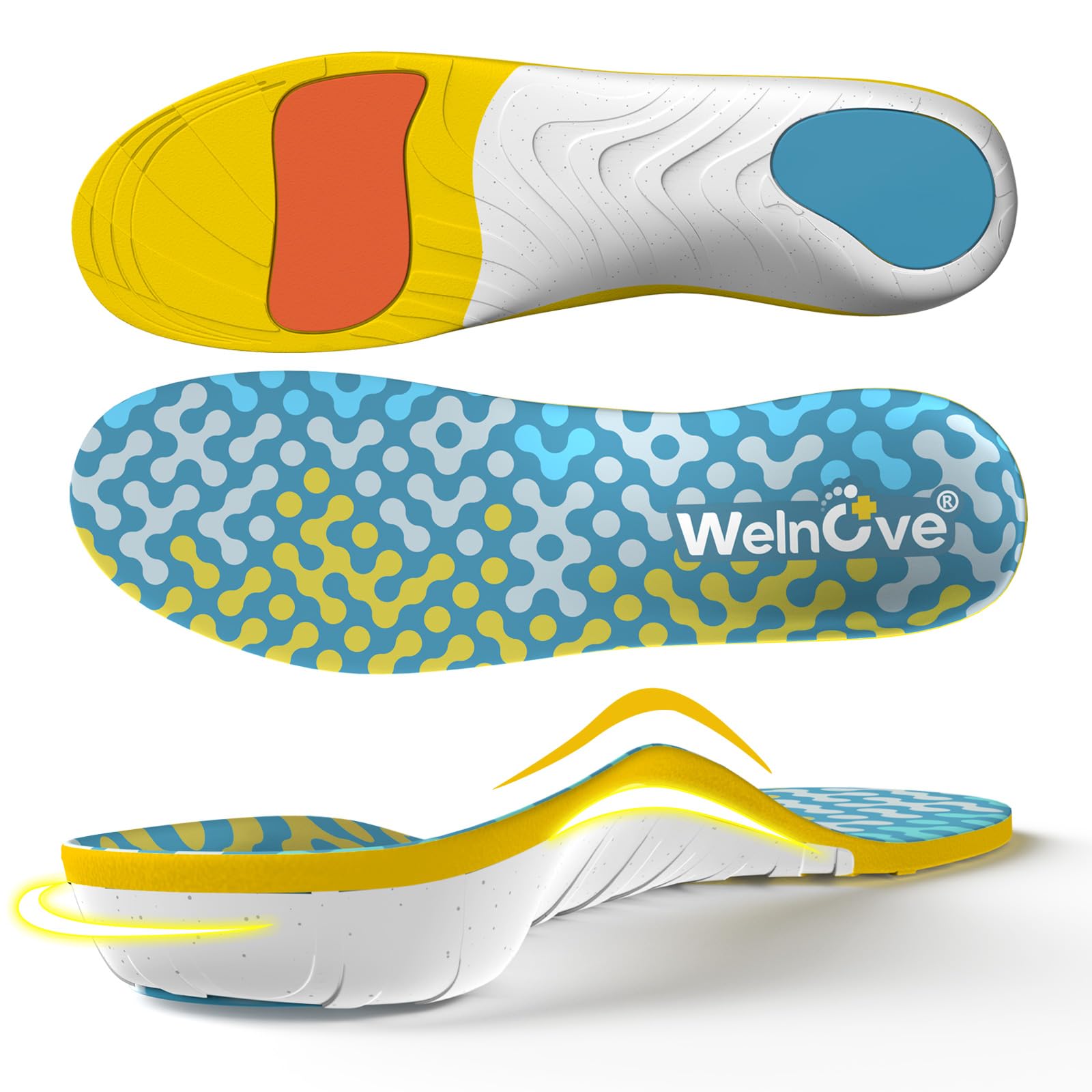 Work Boot Insoles Plantar Fasciitis - Welnove Heavy Duty Inserts for Pain Fatigu