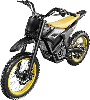 EVOKUN Q1 Electric Dirt Bike, 60MPH 9000W Off Road Electric Motorcycle | 60V/30AH Battery Ebike, Dual Hydraulic Suspension& Brakes, Teens & Adults, Matte Red