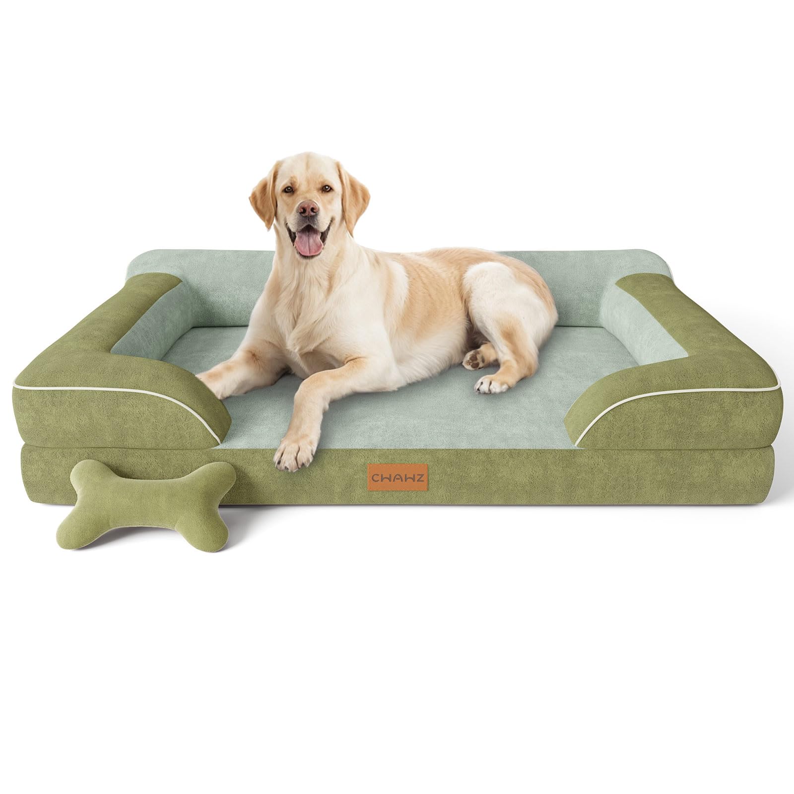 CWAWZ Jumbo Dog Beds for Extra Large Dogs, Orthopedic Dog Bed with Cooling Gel M