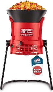 Flowtron Electric Leaf Mulcher and Shredder, 30:1 Ratio, 21 In Funnel | Plug-in yard tool for wet or dry leaves, grass, and pine needles - adjustable coarseness for bagging or lawn spreading