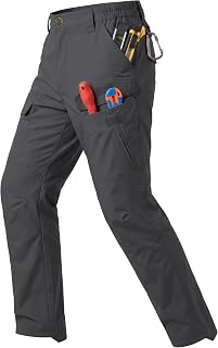 Men's Tactical Work Pants Ripstop Cargo Hiking Pants (No Belt)