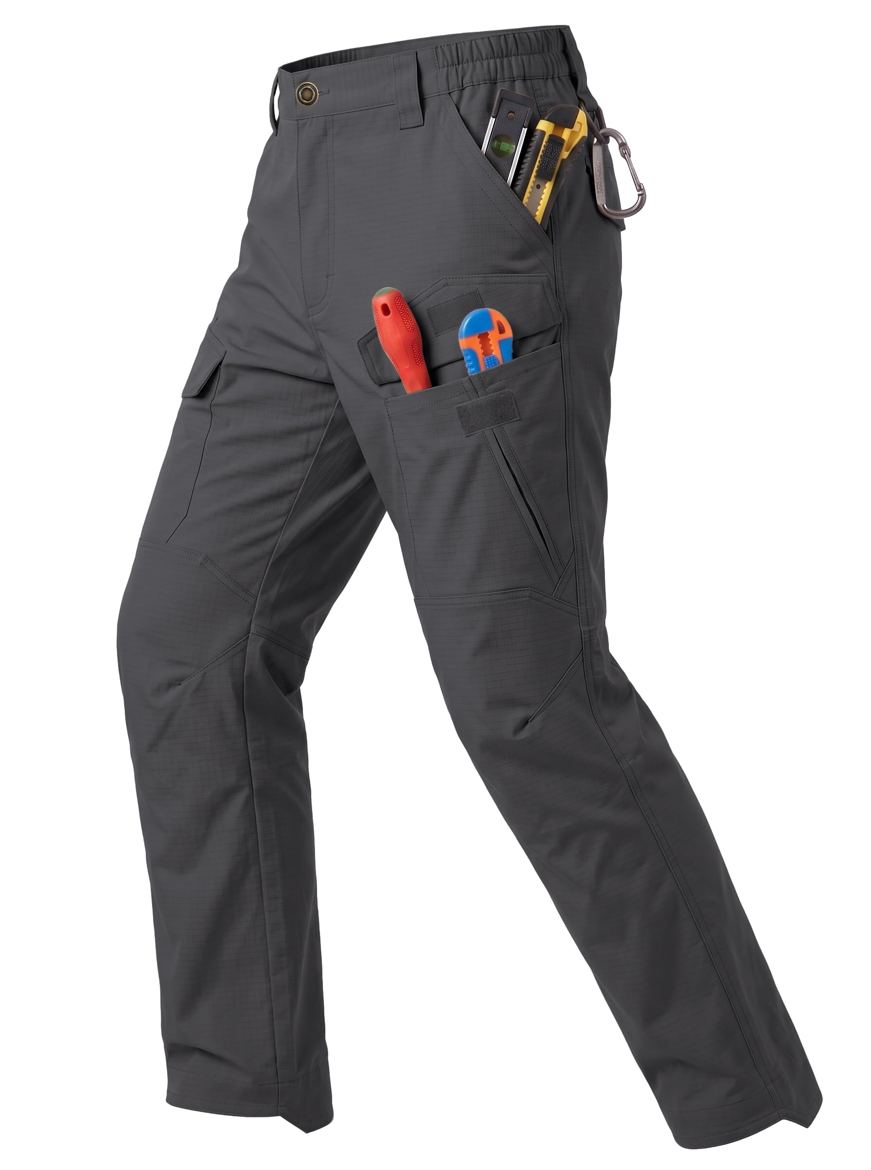 Men's Tactical Work Pants Ripstop Cargo Hiking Pants (No Belt)