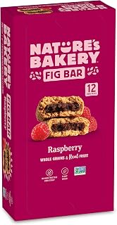 Nature’s Bakery Raspberry Fig Bars, Real Fruit, Nut Free, 12 Pack | Non-GMO, Snack bar, 1 box with 12 twin packs (12 twin packs) (1501080090)