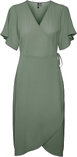 Vero Moda Vmsaki SS Calf Wrap Dress Ga Noos Women's Dress