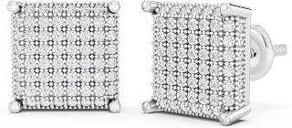 Dazzlingrock Hip Hop Studs Unisex Design Ladies Mens Real Diamond Earrings