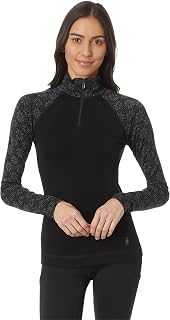 SmartWool Women's Classic Thermal Merino Baselayer 1/4 Zip Twilight Blue Heather Medium
