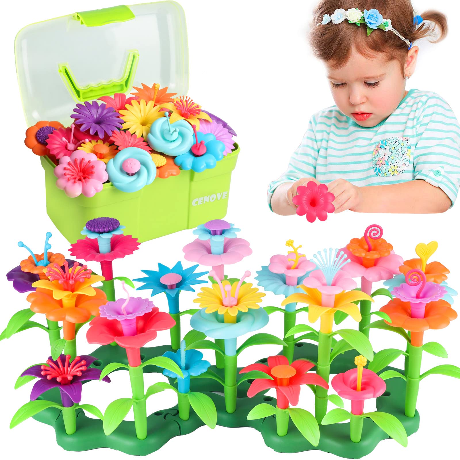CENOVE Birthday Toys Gifts for 3 4 5 6 Years Old Boys Girls,Upgrade DIY Flower G