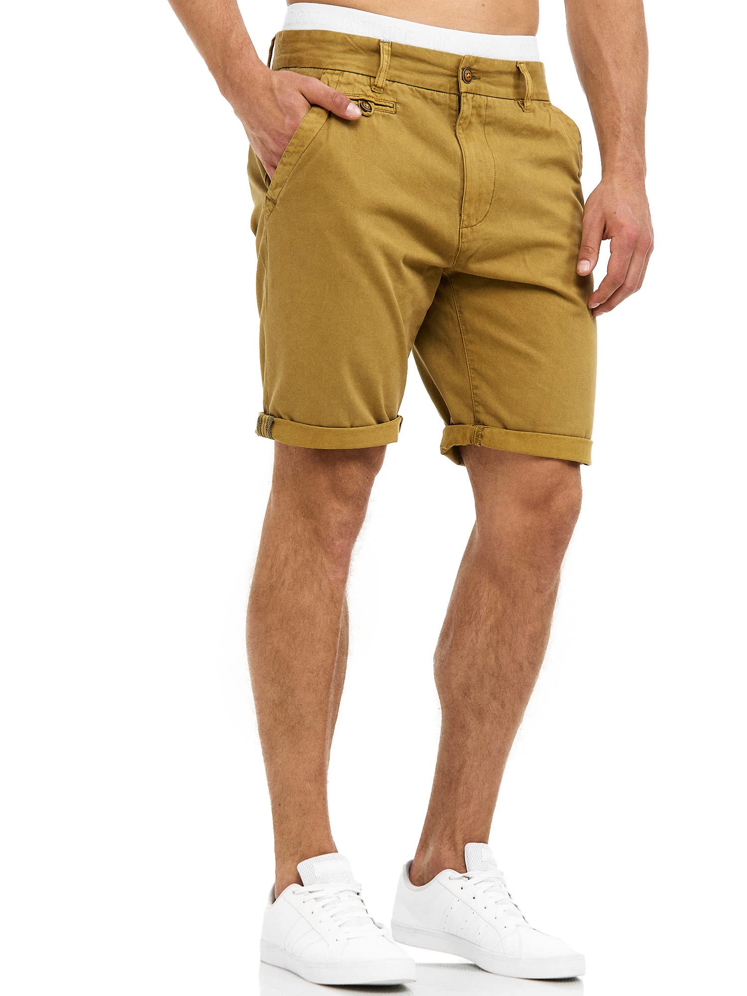 Indicode Men Cuba Chino Shorts | Chino Shorts with 5 Pockets