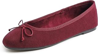 Feversole Suede Ballerina Flats Coloured Velvet with Memory Foam Cushion for Women