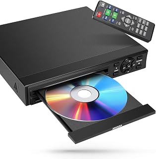 DVD Player, 1080P All Region Free DVD Players for TV with HDMI/RCA Output | Built-in PAL/NTSC, CD Compatible, Home Use, HDMI Output, RCA Output