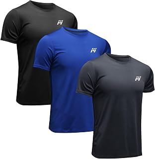 MEETWEE Sports Shirt Men's Running Shirt Short Sleeve Mesh Functional Shirt Breathable Quick-Drying Sports Gym Shirt Training Shirt for Men Summer