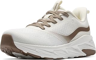 SMILIN Zapatos deportivos para caminar y correr para mujer con soporte de arco, atléticos, cómodos, acolchados, ligeros, tenis de moda con cordones para estar de pie, todo el día, trabajo, gimnasio