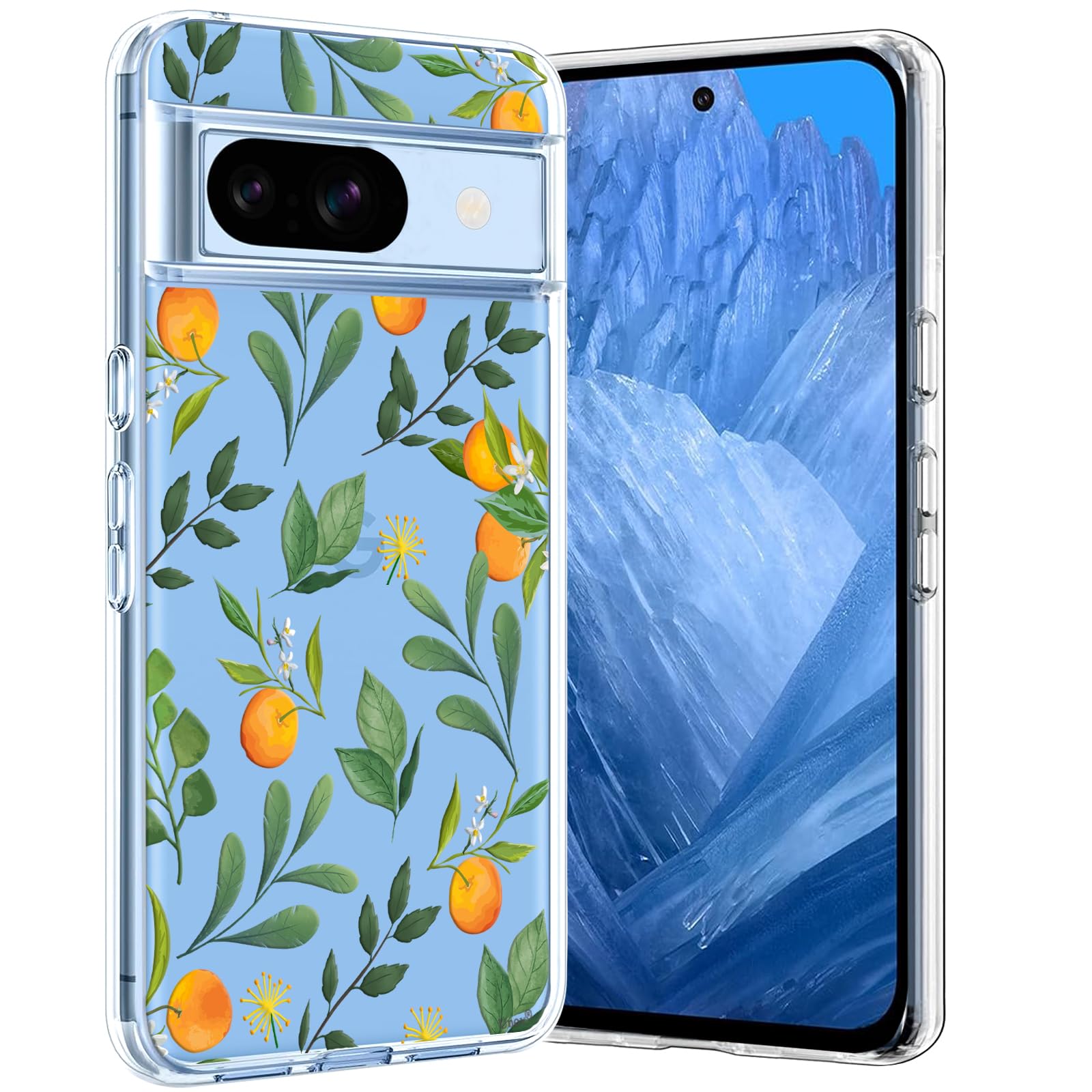 Unov Case Compatible with Google Pixel 8a 5G Case Clear with Design Soft TPU Sho