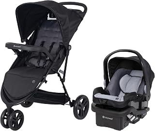 Baby Trend Venture 3-Wheel Stroller Travel System, Dash Black