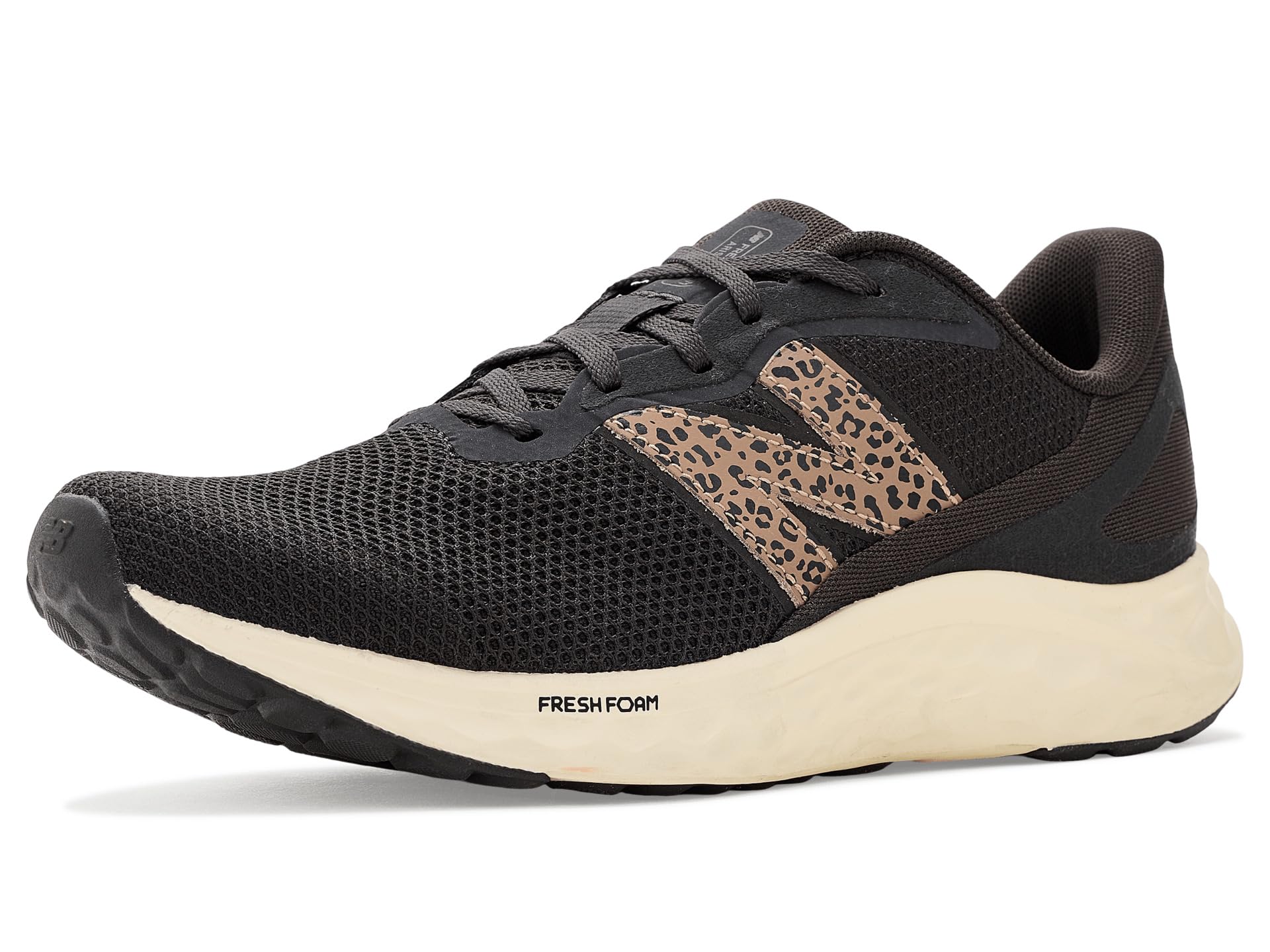 New Balance Women's Fresh Foam Arishi v4 Running Shoe, Black Cement/Flat Taupe/A